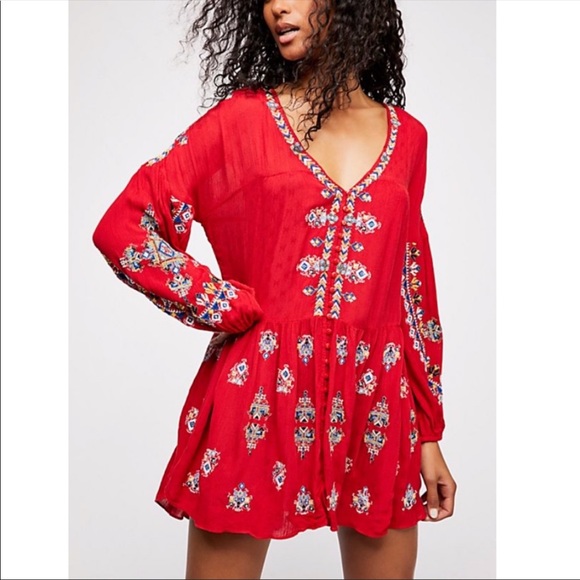 Free People Tops - Free People The Arianna Embroidered Tunic